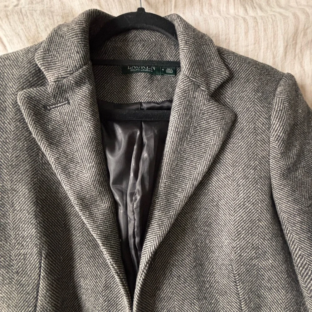 Gray Ralph Lauren Wool Blend Coat - Picture 3 of 4